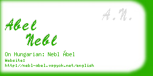 abel nebl business card