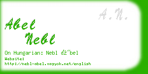 abel nebl business card